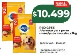 Supermayorista Vital Pedigree alimento para perro carne/pollo cereales oferta