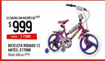 Walmart Bicicleta Rodado 12 oferta