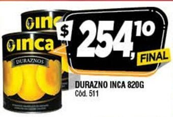 Supermercados Yaguar Durazno Inca 820g oferta