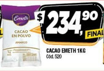 Supermercados Yaguar Cacao Emeth 1kg oferta
