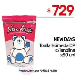 Nini Mayorista New days toalla húmeda dp c/lanolina oferta
