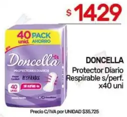 Nini Mayorista Doncella protector diario respirable s/perf. oferta