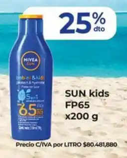 Nini Mayorista Nivea sun kids fp65 oferta
