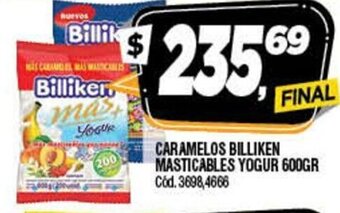 Supermercados Yaguar Caramelos Billiken Masticables Yogur 600gr oferta