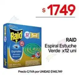 Nini Mayorista Raid espiral estuche verde oferta
