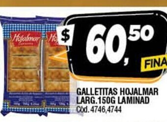 Supermercados Yaguar Galletitas Hojalmar Larg. 150g Laminad oferta