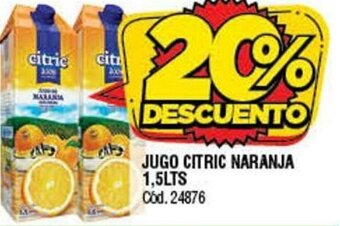 Supermercados Yaguar Jugo Citric Naranja 1,5lts oferta