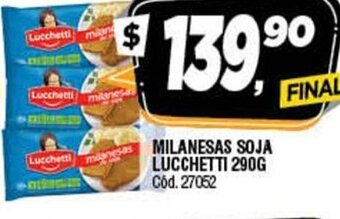 Supermercados Yaguar Milanesas Soja Lucchetti 290g oferta