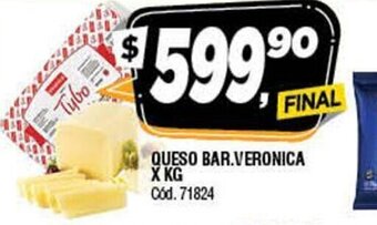 Supermercados Yaguar Queso Bar. Veronica x kg oferta