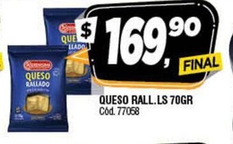 Supermercados Yaguar Queso Rall. LS 70gr oferta