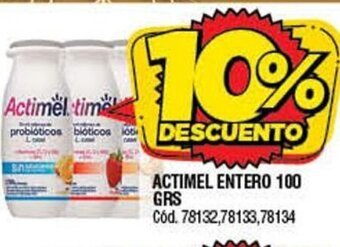 Supermercados Yaguar Actimel Entero 100grs oferta