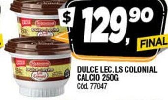 Supermercados Yaguar Dulce lec.LS Colonial Calcio 250g oferta