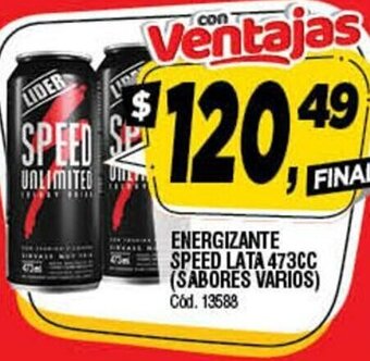 Supermercados Yaguar Energizante Speed Lata 473cc oferta