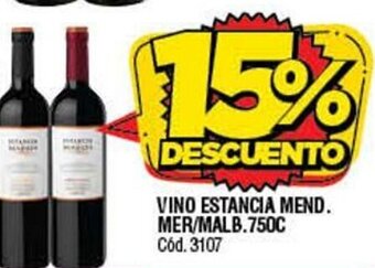 Supermercados Yaguar Vino Estancia Mend Mer/Malb 750c oferta