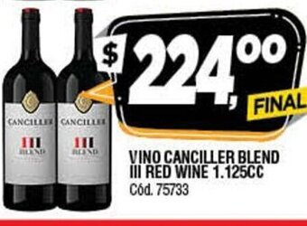 Supermercados Yaguar Vino Canciller Blend III Red Wine 1.125cc oferta