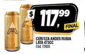 Supermercados Yaguar Cerveza Andes Rubia Lata 473cc oferta