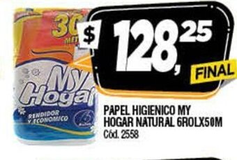 Supermercados Yaguar My Hogar Papel Higienico Natural 6rolx50m oferta