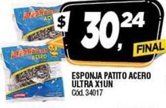 Supermercados Yaguar Esponja Patito Acero Ultra x 1un oferta