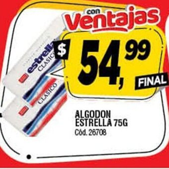 Supermercados Yaguar Algodon Estrella 75g oferta