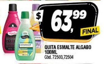 Supermercados Yaguar Quita Esmalte Algabo 100ml oferta