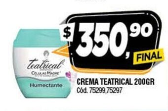 Supermercados Yaguar Crema Teatrical 200gr oferta