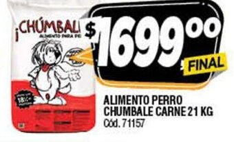 Supermercados Yaguar Alimento Perro Chumbale Carne 21kg oferta