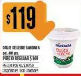Supermercados Vea Dulce De Leche Gandara 400grs oferta