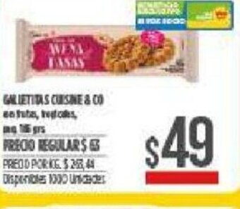 Supermercados Vea Galletitas Cuisine & Co oferta