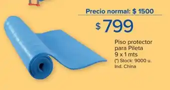 Piso protector para pileta 9 x 1mts