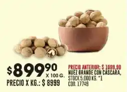Coto Nuez grande con cascara oferta