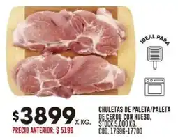 Coto Chuletas de paleta/paleta de cerdo con hueso oferta