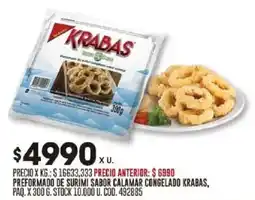 Coto Krabas preformado de surimi sabor calamar oferta