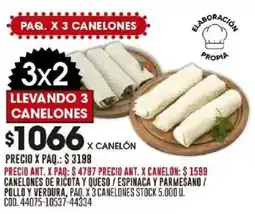 Coto Canelones de ricota y queso / espinaca y parmesano / pollo y verdura oferta