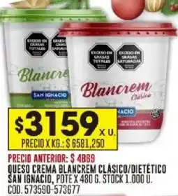 Coto San Ignacio queso crema blancrem clasico/dietico oferta
