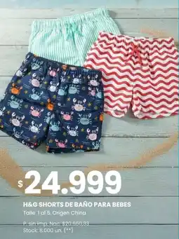 Changomas H&G shorts de baño para bebes oferta
