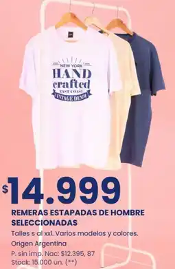 Changomas Remeras estapadas de hombre seleccionadas oferta