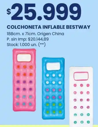 Changomas Bestway colchoneta inflable oferta