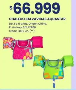 Changomas Chaleco salvavidas aquastar oferta