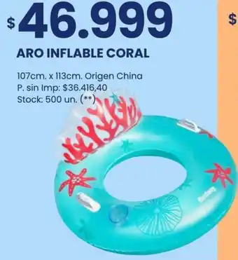 Changomas Aro inflable coral oferta