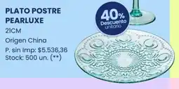 Changomas Plato postre pearluxe oferta