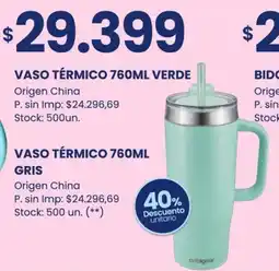Changomas Vaso térmico verde oferta