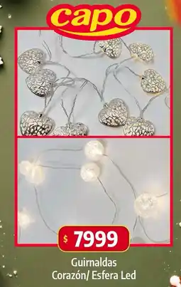 Autoservicio Capo Capo guirnaldas corazón/ esfera led oferta