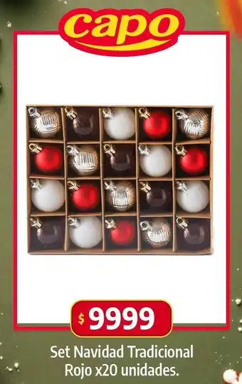 Capo set navidad tradicional rojo