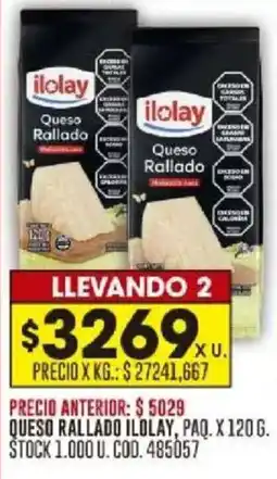 Coto Ilolay queso rallado oferta