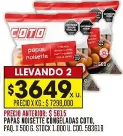 Coto COTO papas noisette congeladas oferta