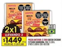Coto Sandubom queso cheddar feteado oferta
