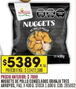 Coto Granja Tres Arroyos nuggets de pollo oferta
