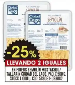 Coto Ciudad del Lago fideos semolin mostachol/tallarin oferta