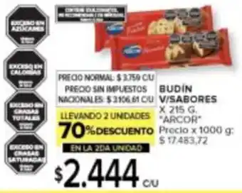 Arcor budín v/ sabores