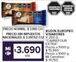 Carrefour Carrefour extra budín europeo visabores oferta